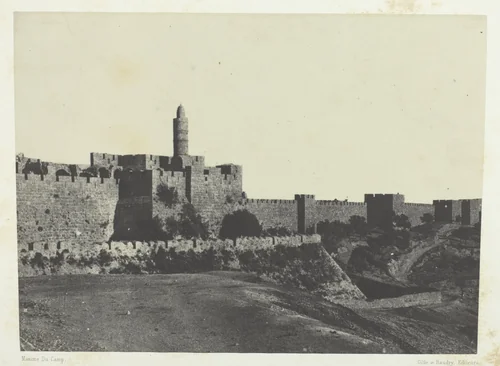 Jérusalem, Partie Occidentale Des Murailles; Palestine by Maxime Du Camp, photograph, 1849-1851