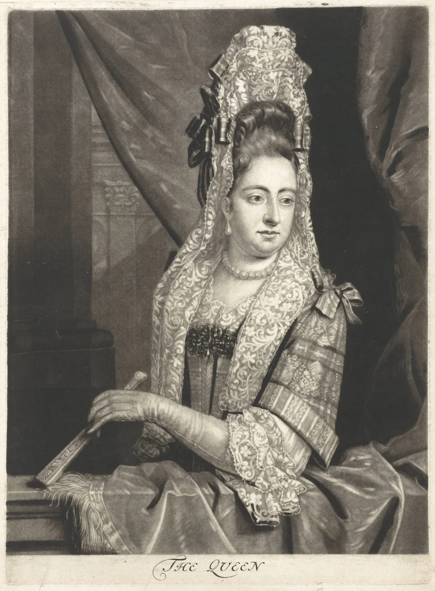 Portret van koningin Maria II Stuart by Jacob Gole, print, 1689-1724