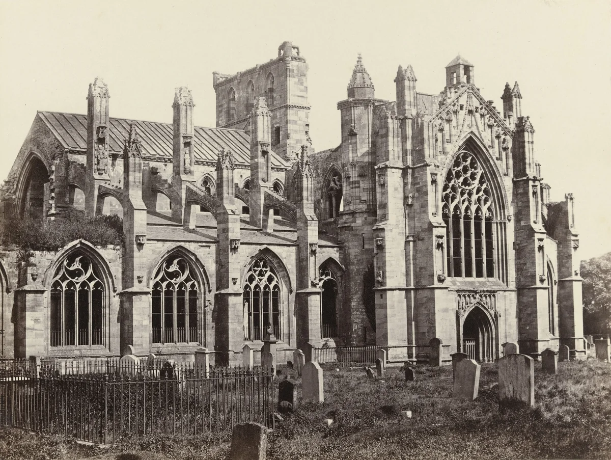 Melrose Abbey by Francis Frith, photograph, 1860