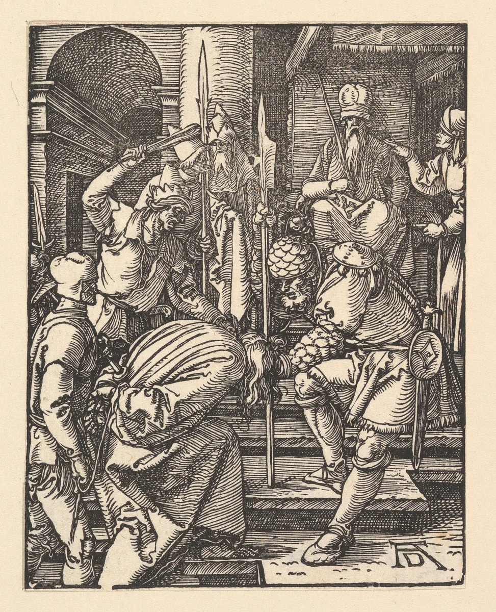 Christ before Annas, from "The Small Passion" by Albrecht Dürer, print, 1508-1509