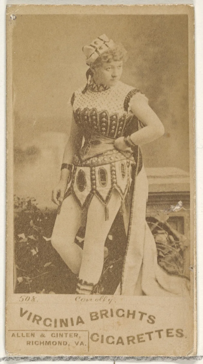 Card 508, Conolly, from the Actors and Actresses series (N45, Type 1) for Virginia Brights Cigarettes by Allen & Ginter, photograph, 1885-1891