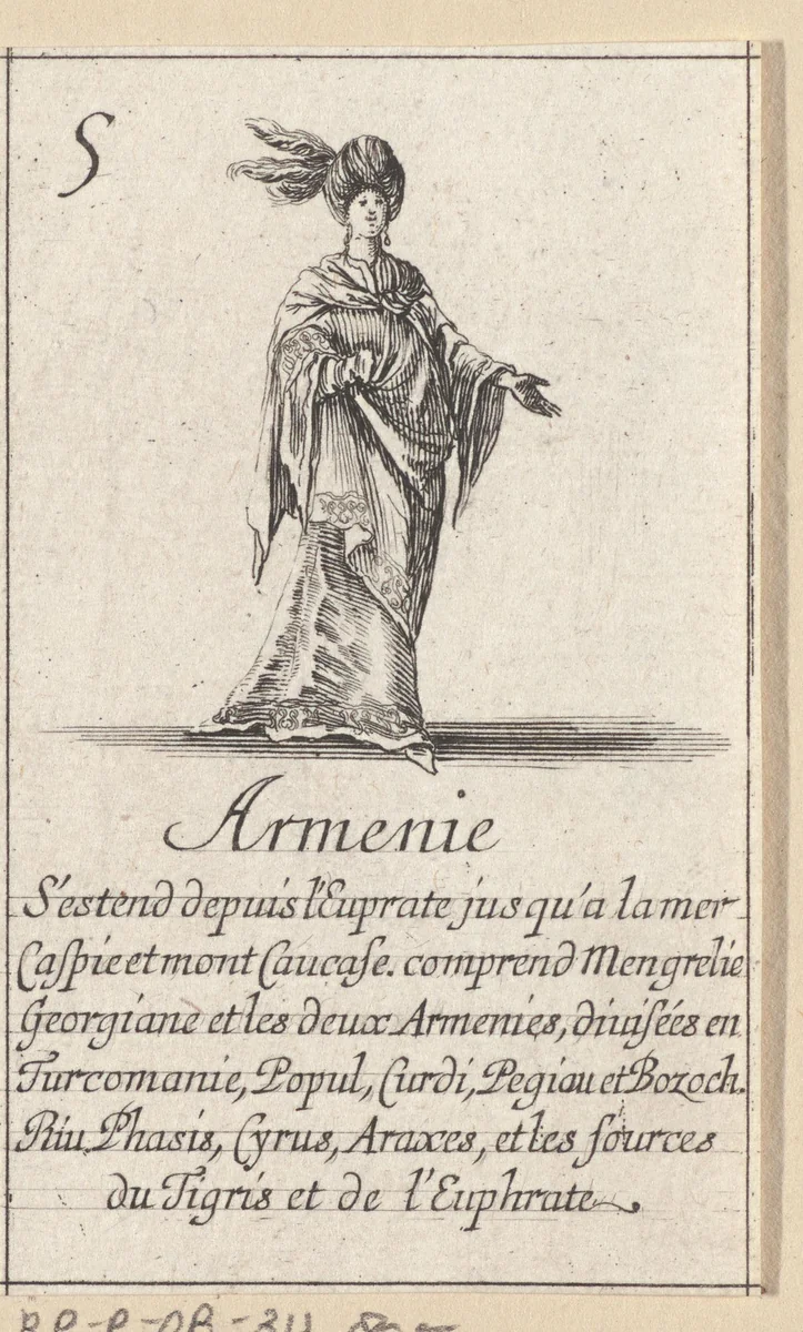 Vrouw uit Armenië by Stefano della Bella, print, 1620-1664