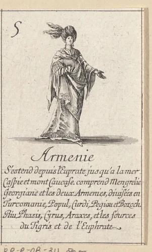 Vrouw uit Armenië by Stefano della Bella, print, 1620-1664
