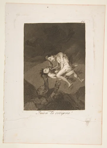 Plate 62 from "Los Caprichos": Who would have thought it? (Quien lo creyera!) by Goya, print, 1799