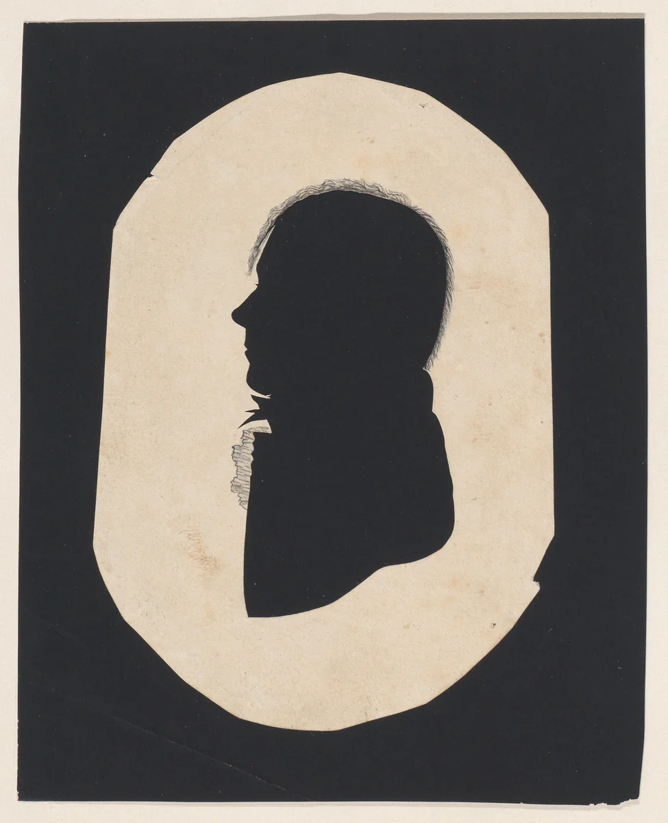 Silhouette of an unknown man by Moses Chapman, other, 1803-1821