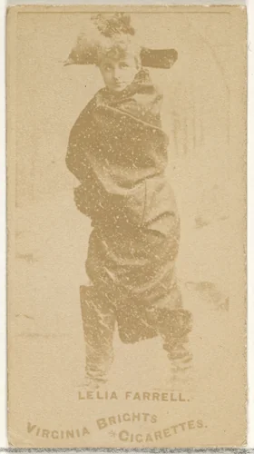 Leila Farrell, from the Actors and Actresses series (N45, Type 1) for Virginia Brights Cigarettes by Allen & Ginter, photograph, 1885-1891