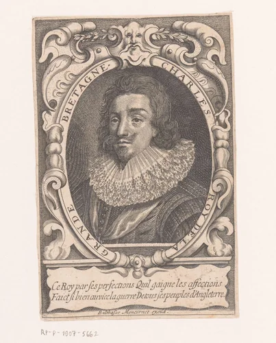 Portret van Karel I van Engeland by anonymous, print, 1610-1668
