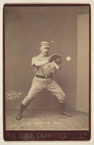 McGuire, Catcher, Philadelphia, from the series Old Judge Cigarettes by Goodwin & Company, photograph, 1887