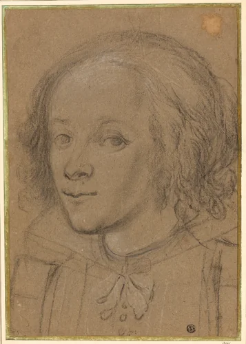 Portrait of a Young Woman by Unknown Artist, drawing, 1600-1699