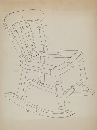 Rocking Chair by Tulita Westfall, index of american design, 1937