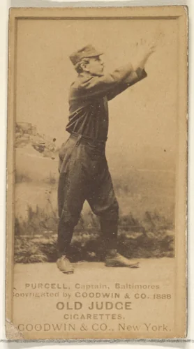 Purcell, Captain, Baltimore Orioles, from the Old Judge series (N172) for Old Judge Cigarettes by Goodwin & Company, photograph, 1888