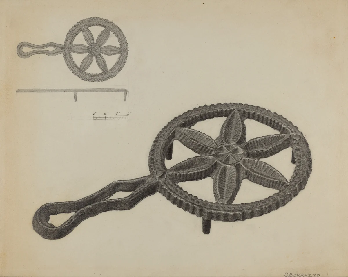 Flat Iron Holder by Salvatore Borrazzo, index of american design, 1938