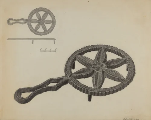 Flat Iron Holder by Salvatore Borrazzo, index of american design, 1938