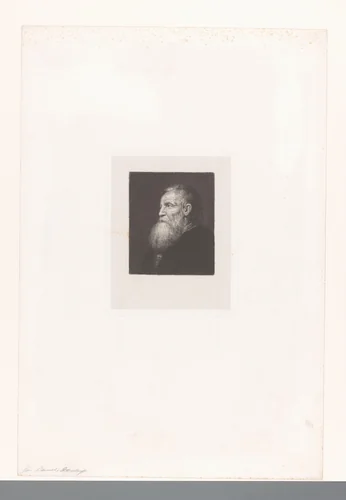 Portret van een oude man by Nikolay Semyonovich Mosolov, print, 1857-1914