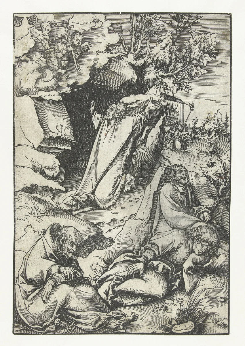 Christus op de Olijfberg by Lucas Cranach, print, 1509