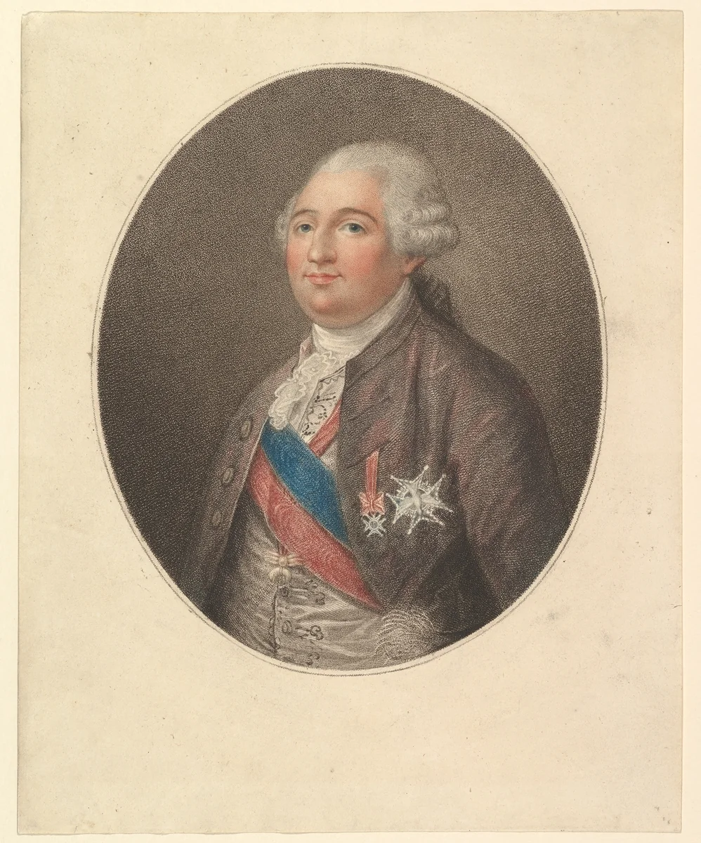 Portrait of Louis XVI by anonymous, print, 1775-1799