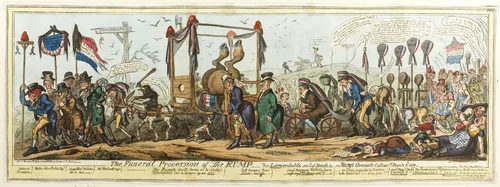 The Funeral Procession of the Rump by George Cruikshank, print, 1819