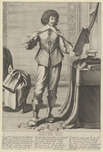 The Reformed Courtier by Jean Couvay, print, 1620-1660