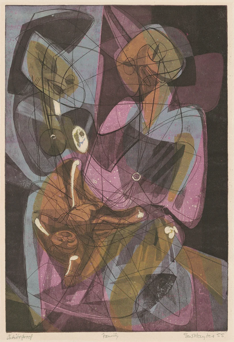 Family by Stanley William Hayter, print, 1955