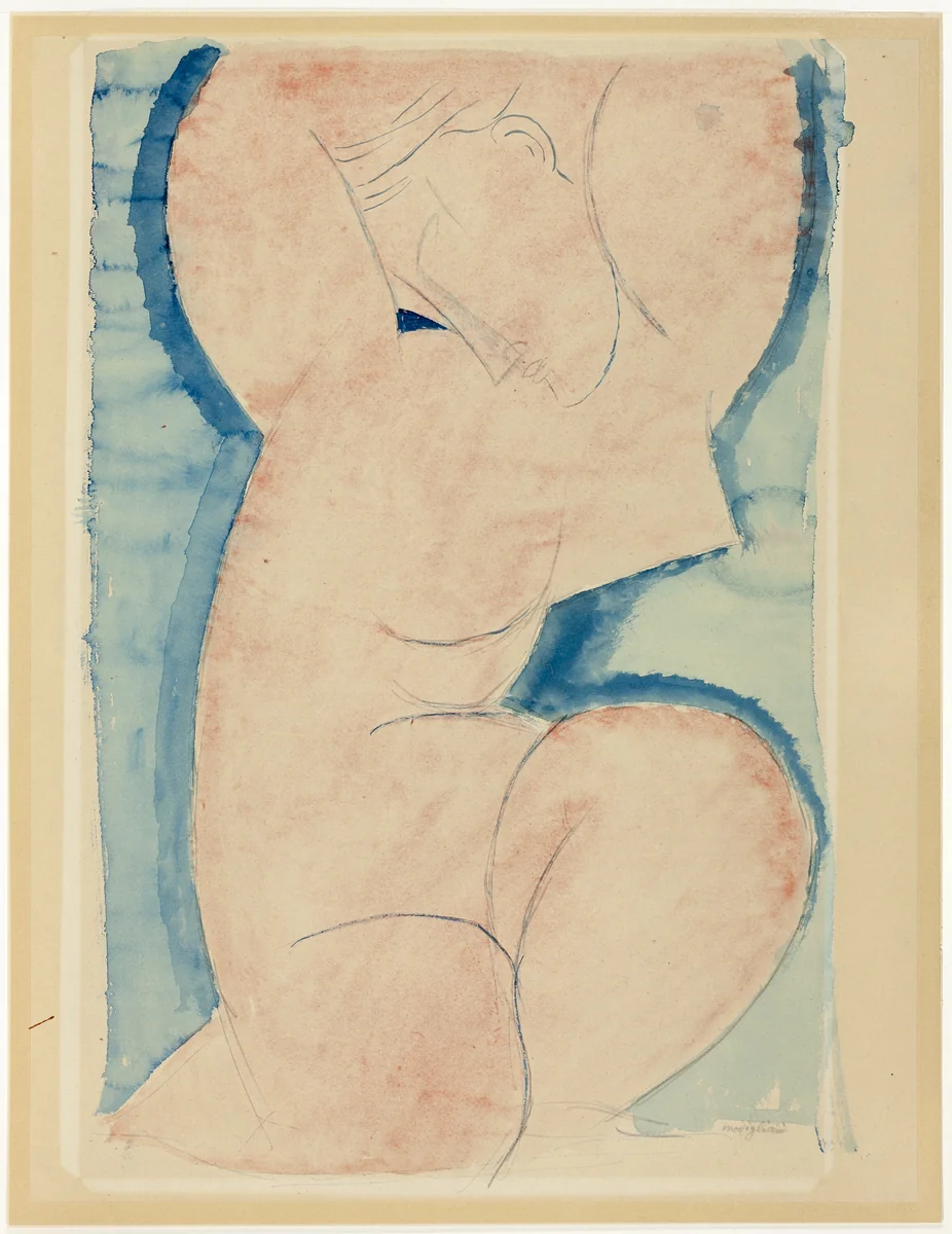 Caryatid by Amedeo Modigliani, painting, 1904-1920