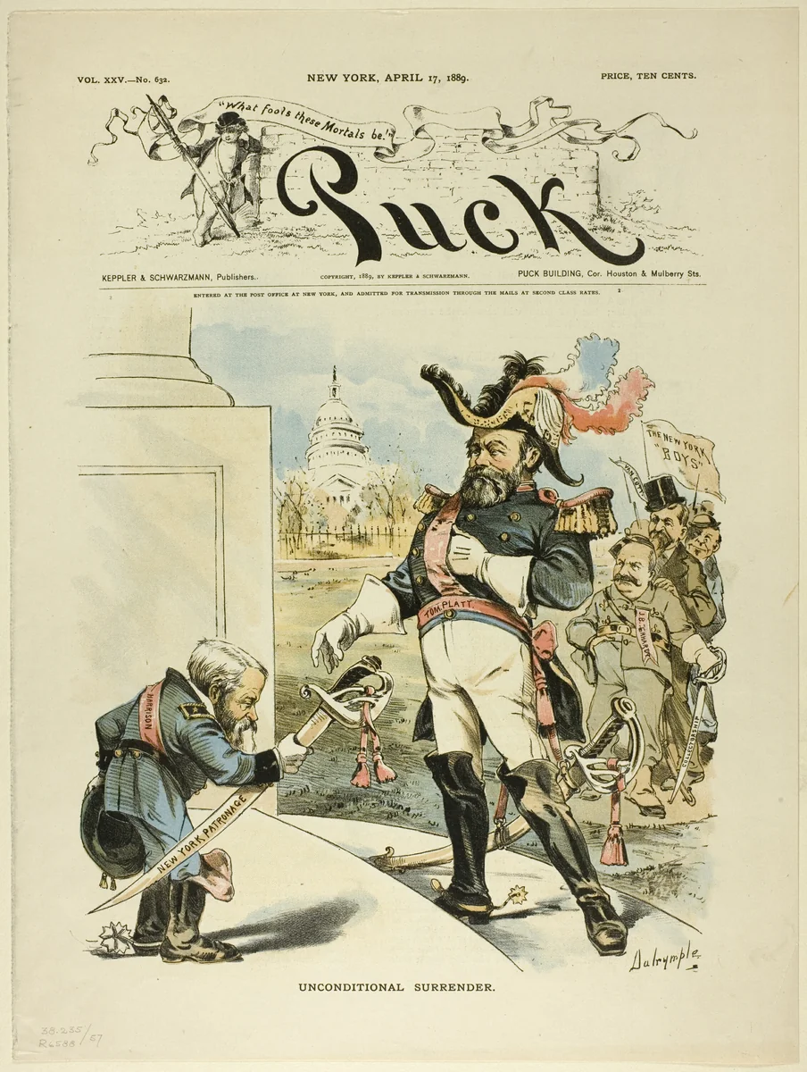 Unconditional Surrender, from Puck by Louis Dalrymple, print, 1889