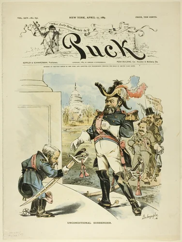 Unconditional Surrender, from Puck by Louis Dalrymple, print, 1889