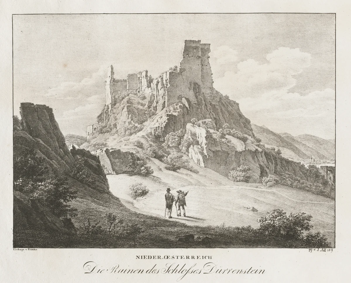 Nieder-oesterreich, Die Ruinen des Schlosses by Jakob Alt, print