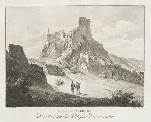 Nieder-oesterreich, Die Ruinen des Schlosses by Jakob Alt, print