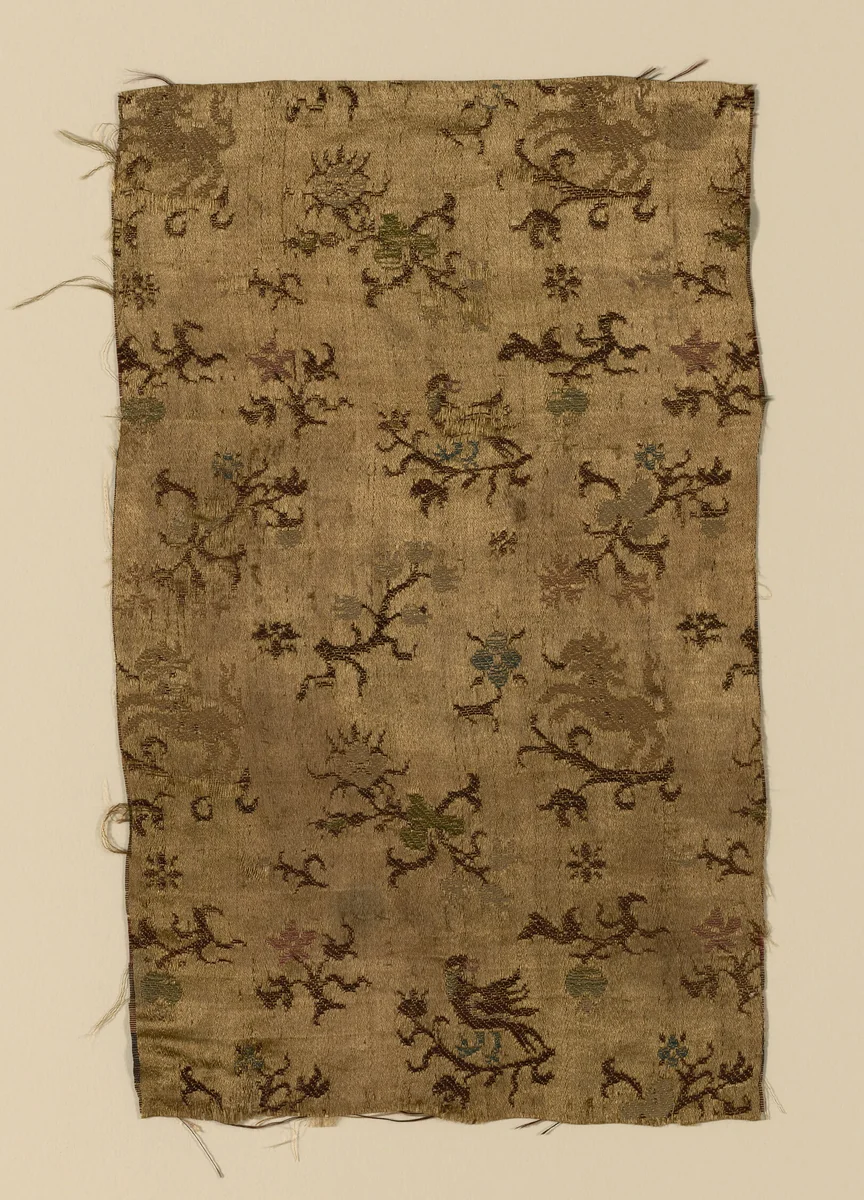 Fragment by Italy, textile, 1650-1700