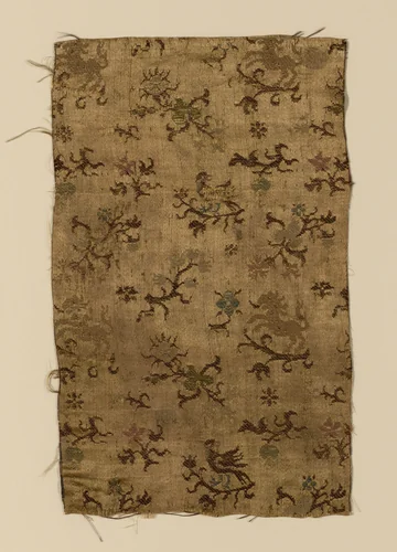 Fragment by Italy, textile, 1650-1700