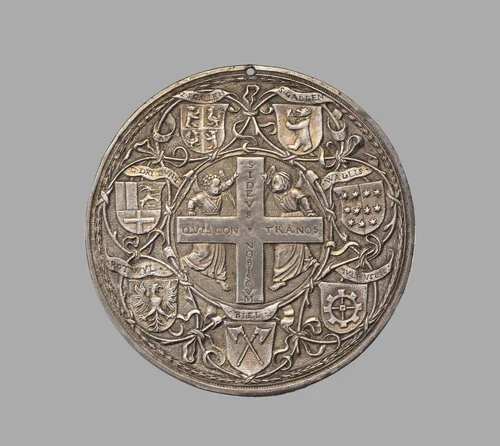Medal Issued by the Swiss Cantons on the Birth of Princess Claude of France (1547–1575) by Hans Jacob Stampfer, metalwork, 1547
