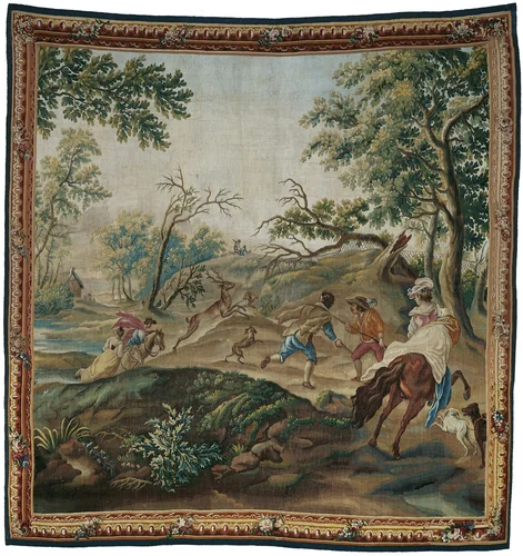 The Stag Hunt, from Pastoral Hunting Scenes by Jacques Philippe Lebas
Philips Wouwerman
Léonard Roby, textile, 1765-1785