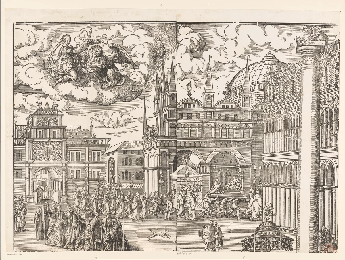 Festa della Sensa (vierde gedeelte) by Jost Amman, print, 1679
