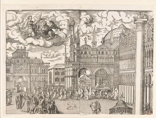 Festa della Sensa (vierde gedeelte) by Jost Amman, print, 1679