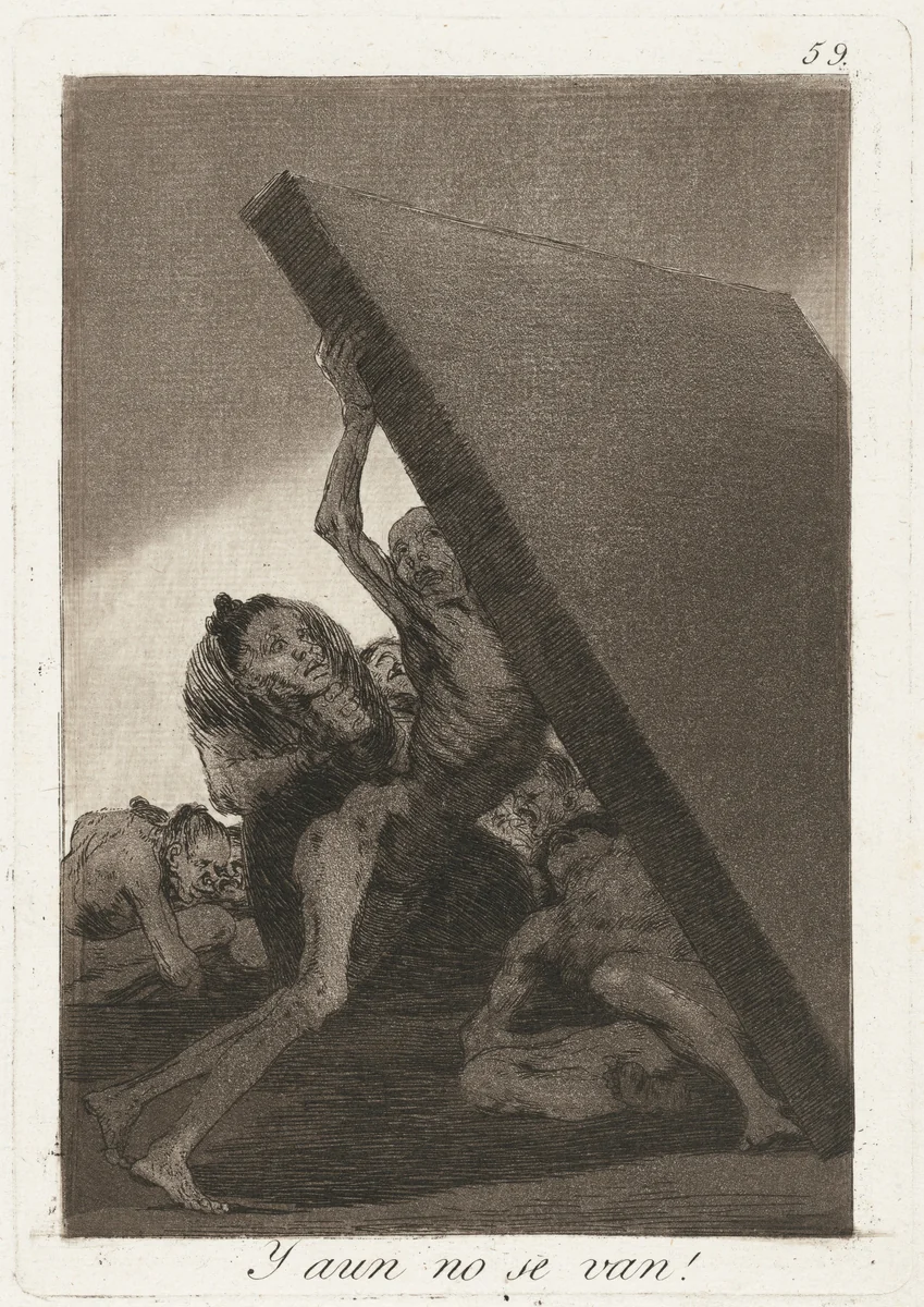 Y aun no se van! (And Still They Don't Go!) by Francisco Goya, print, 1799