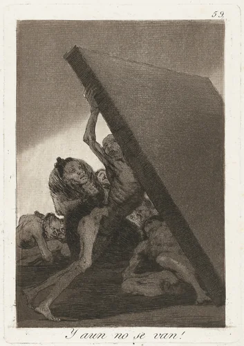 Y aun no se van! (And Still They Don't Go!) by Francisco Goya, print, 1799