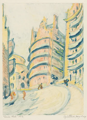 London Flats No 2 by Cyril E. Power, print, 1925-1935