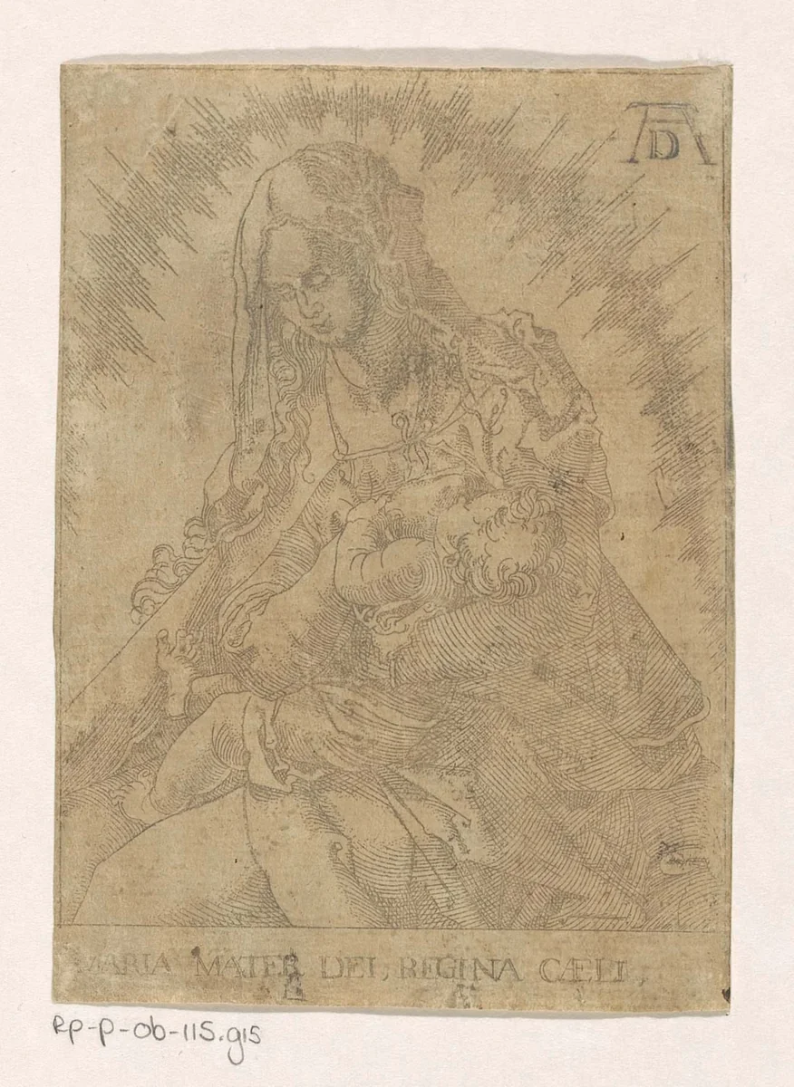 Maria met Kind by anonymous, print, 1600-1699