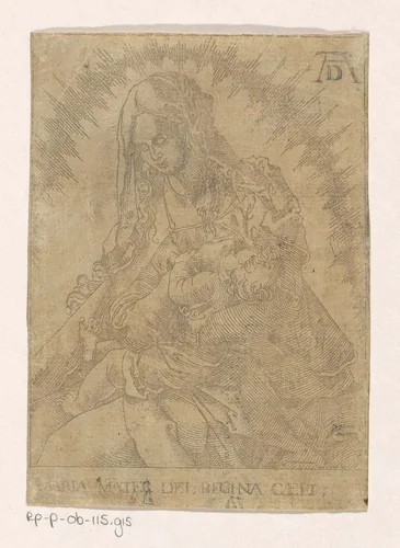 Maria met Kind by anonymous, print, 1600-1699