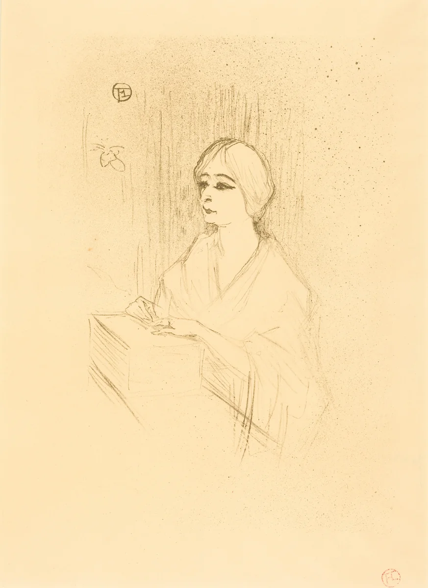 Yahne in His Box (Yahne dans sa loge) by Henri de Toulouse-Lautrec, print, 1895