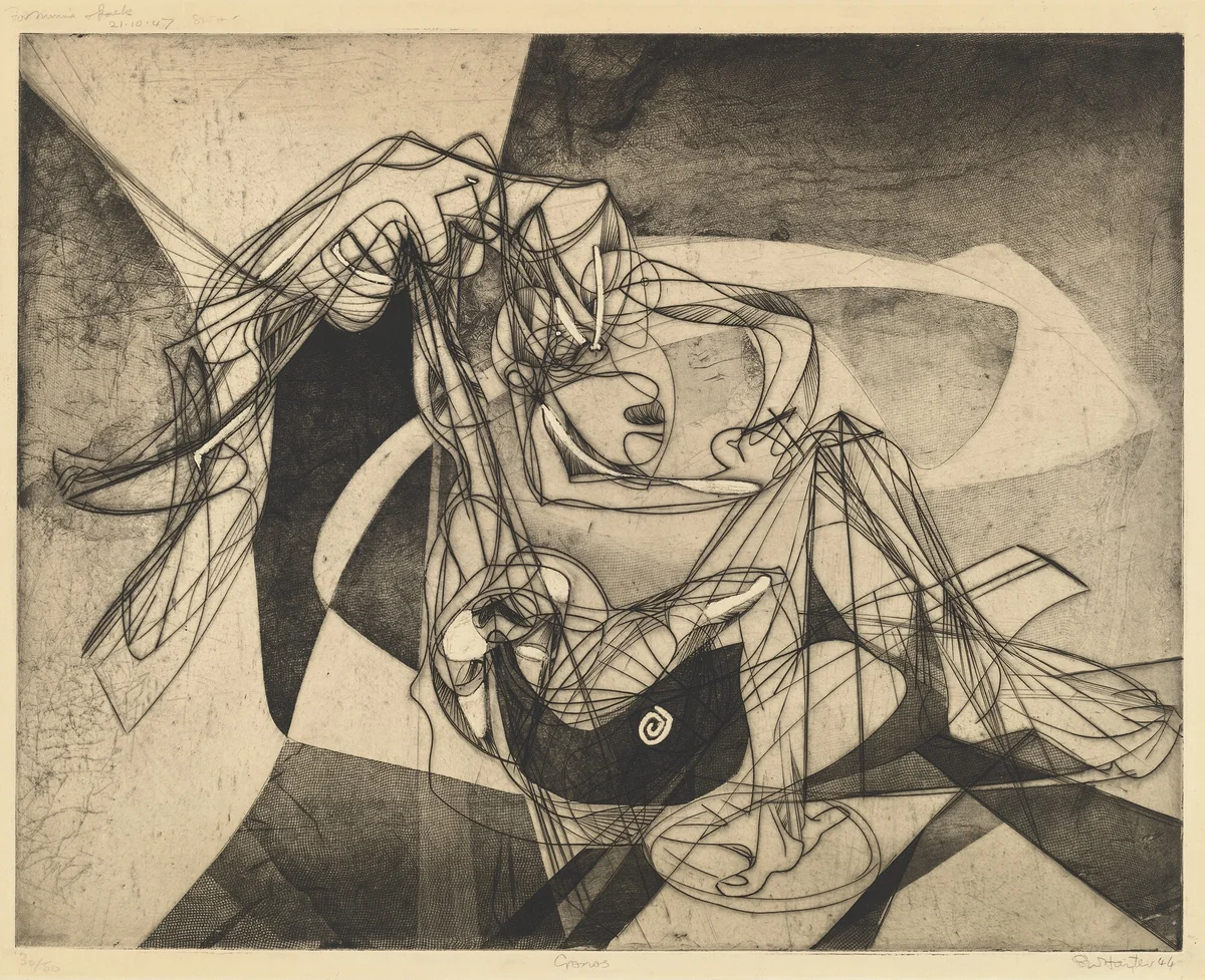 Cronos by Stanley William Hayter, print, 1944
