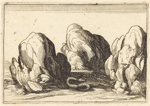 Serpent by Jacques Callot, print, 1628