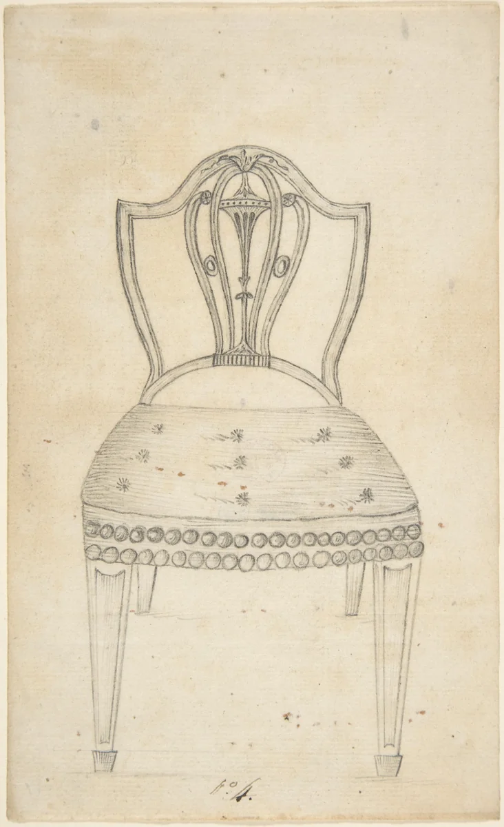 Designs for side chairs by anonymous, drawing, 1700-1800