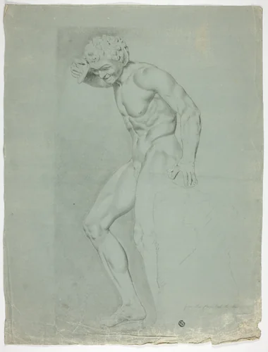 Antique Statue of Standing Faun with Cymbals by John Downman, drawing, 1775-1824