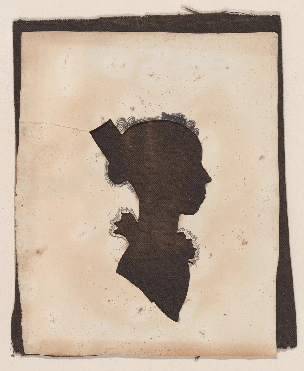 Silhouette of an unknown young woman, to right by William Chamberlain, other, 1819-1829