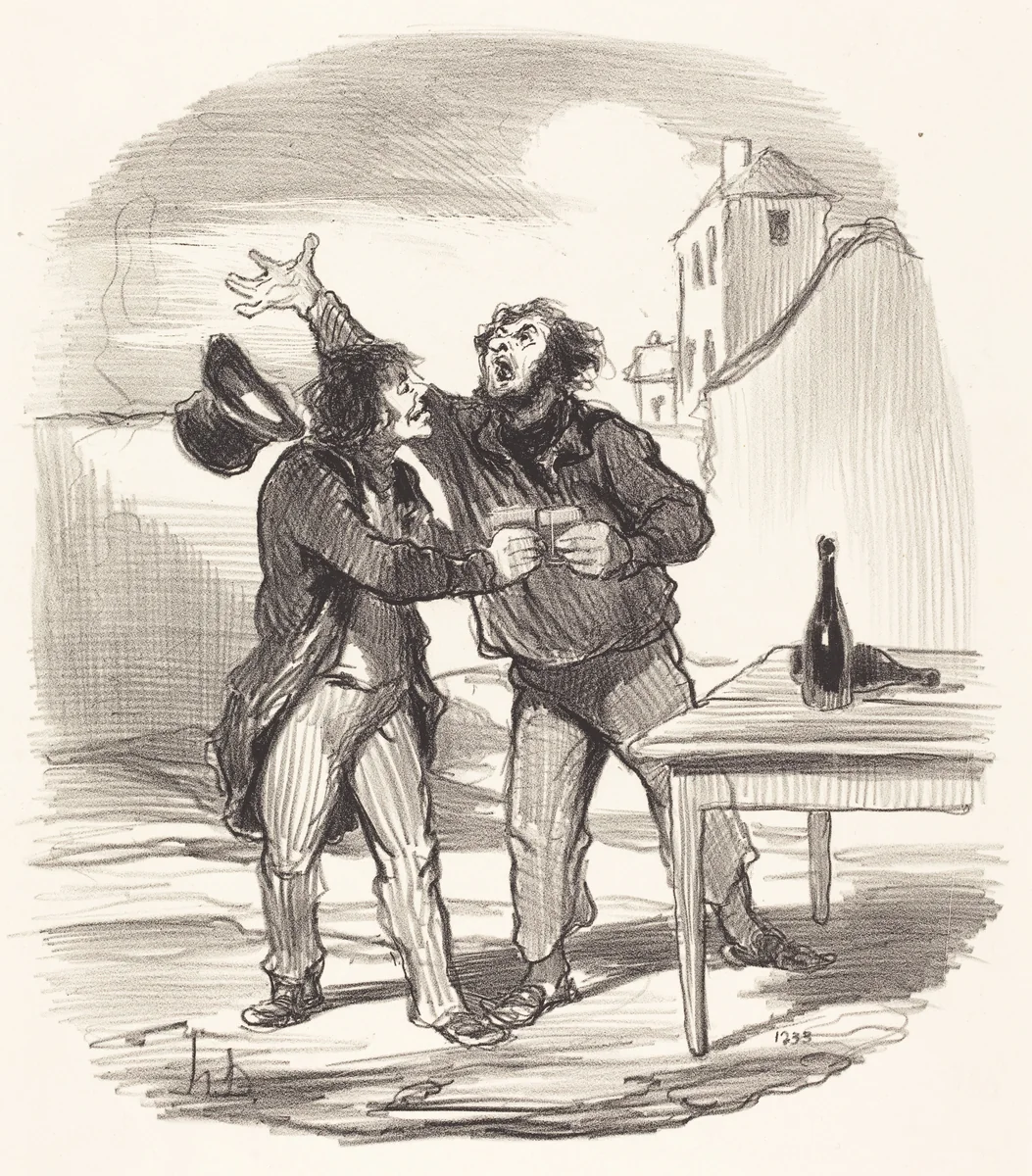 Membre... du dix Décembre prenant le la... by Honoré Daumier, print, 1850