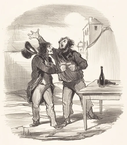 Membre... du dix Décembre prenant le la... by Honoré Daumier, print, 1850