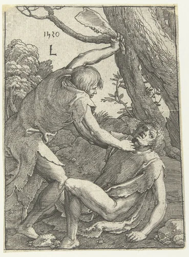 Kaïn doodt Abel by Unknown, print, 1520