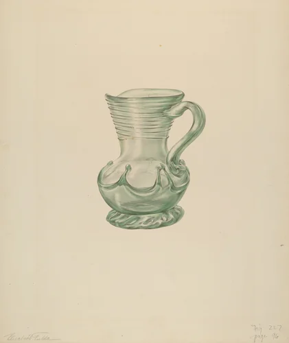 Pitcher by Elisabeth Fulda, index of american design, 1939