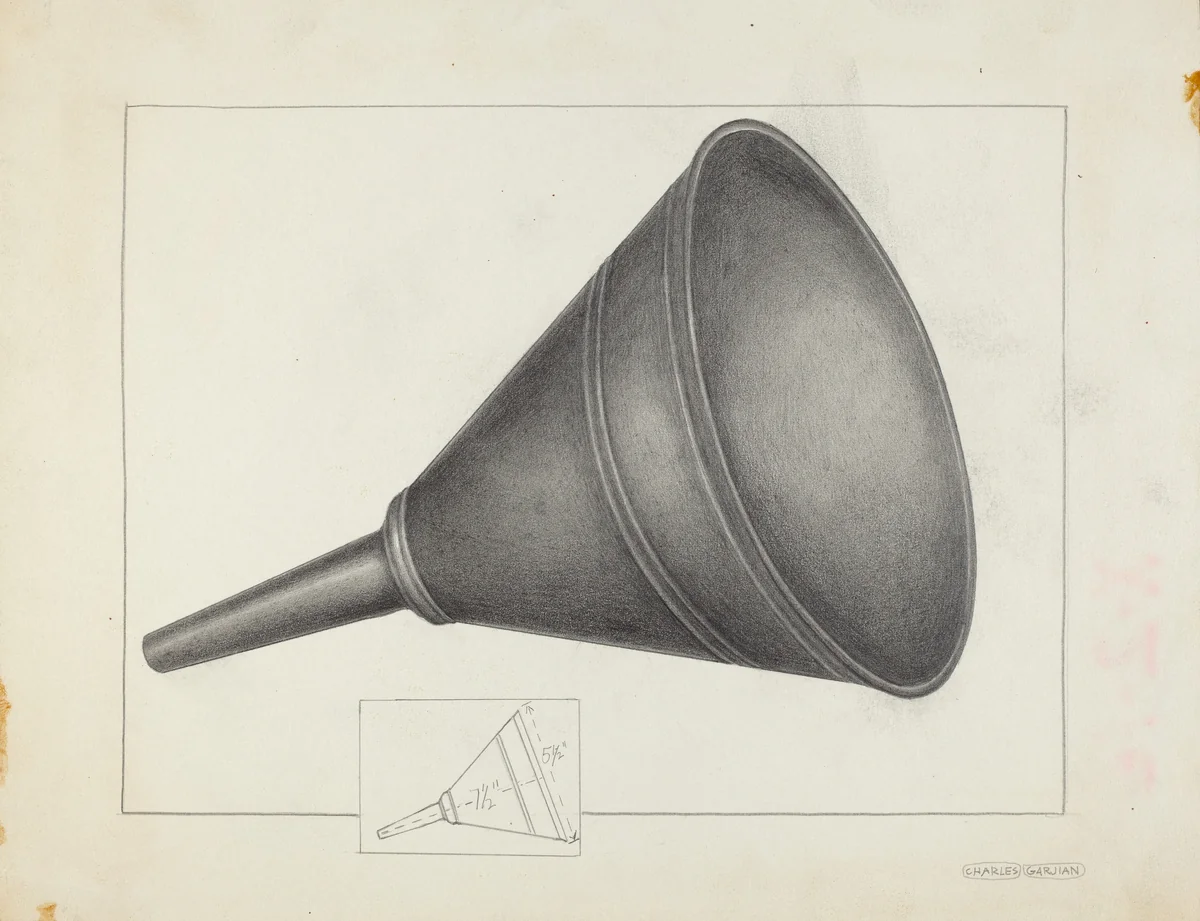 Funnel by Charles Garjian, index of american design, 1936